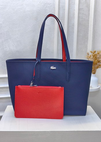 Lacoste Lacivert Kirmizi Sik Tote Canta