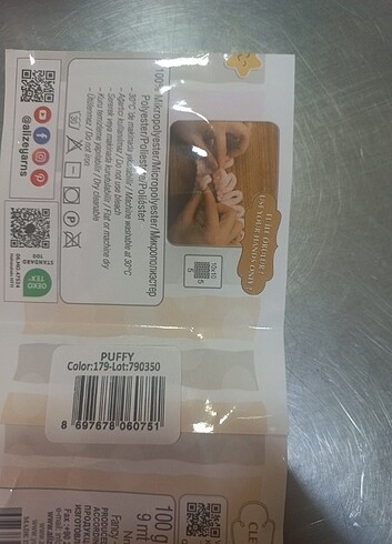Beden çeşitli Renk Puffy atkı
