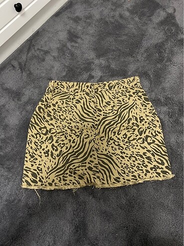 Quzu Leopar mini etek