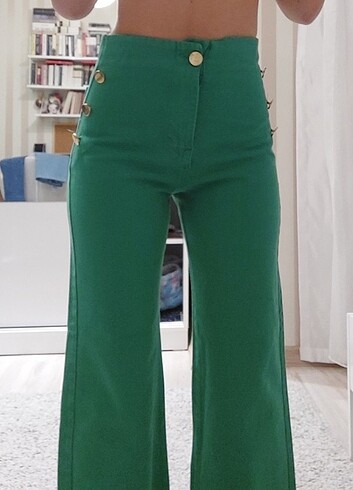 Kadın yeşil pantalon
