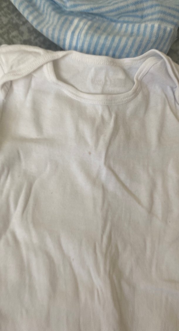 Bebek Erkek Kısa Kollu Beyaz Keten Body - Görsel 4