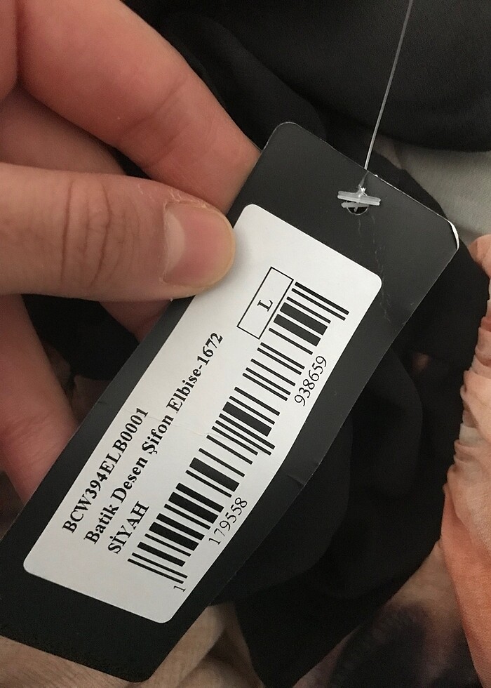 Batik desen şifon elbise - Görsel 5