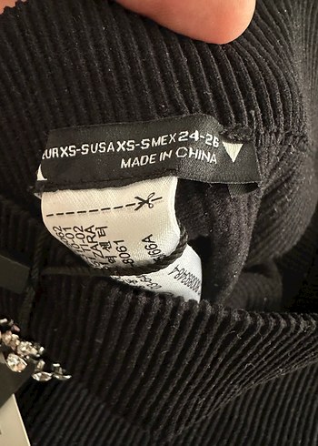 xs Beden siyah Renk Zara Zincir Detaylı kadın tayt