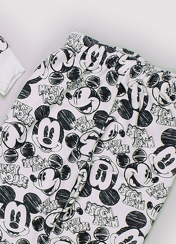Zara Zara Mickey siyah beyaz takım