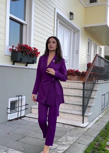 Diger Mor Kadın Uzun Kollu Takım Elbise