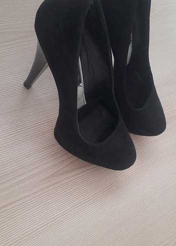38 Beden siyah Renk Siyah Süet Platform Topuklu Stiletto