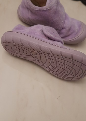 Kız Çocuk Mor Peluş Cırtlı Ev Terliği - Görsel 3