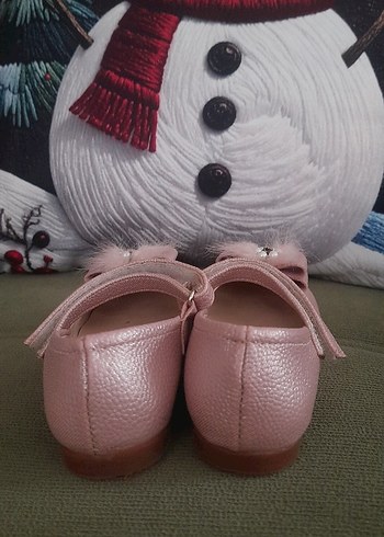 Pembe Nakışlı Kız Çocuk Babet Ayakkabı - Görsel 5