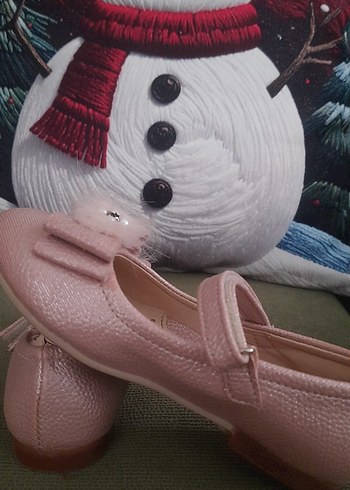 Pembe Nakışlı Kız Çocuk Babet Ayakkabı - Görsel 4