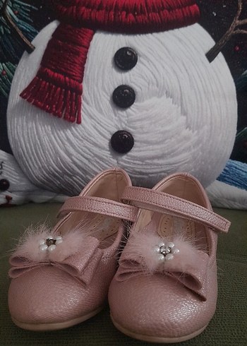 Pembe Nakışlı Kız Çocuk Babet Ayakkabı - Görsel 2