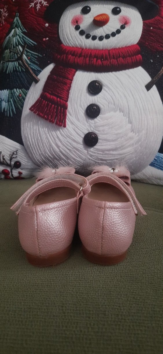 Pembe Nakışlı Kız Çocuk Babet Ayakkabı - Görsel 5