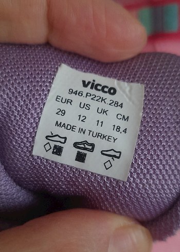 Vicco Kız Çocuk Pembe Cırt Cırtlı Spor Ayakkabı - Görsel 2