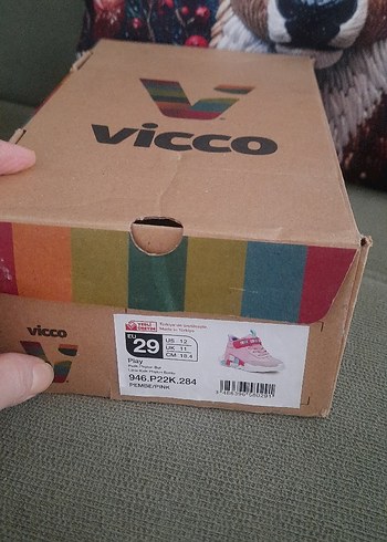 Vicco Kız Çocuk Pembe Cırt Cırtlı Spor Ayakkabı - Görsel 6