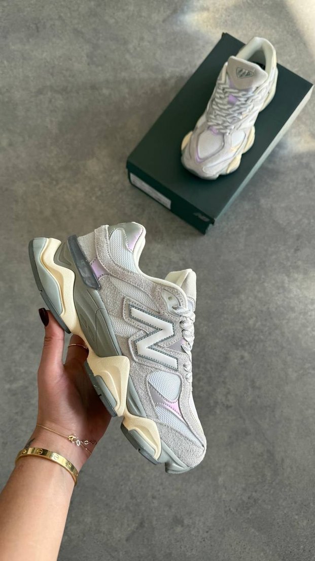 New Balance 9060 Light Grey White - Görsel 5