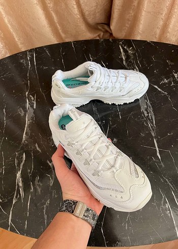 38 Beden Skechers WHİTE SİLVERY