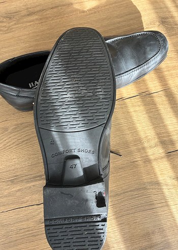 Siyah Deri Erkek Klasik Ofis Ayakkabısı 47 numara - Görsel 3