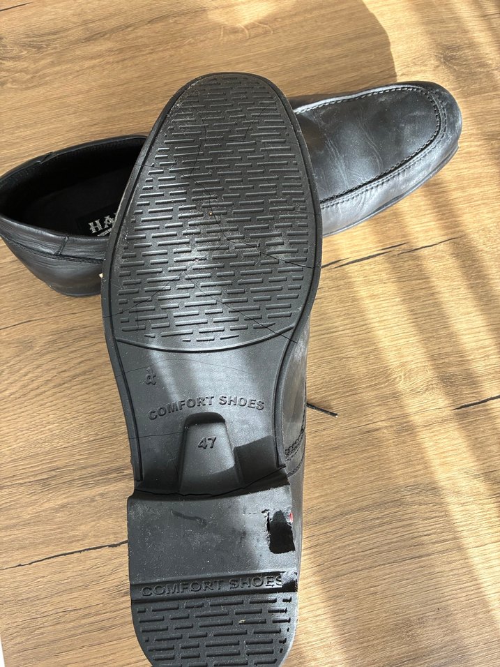 Siyah Deri Erkek Klasik Ofis Ayakkabısı 47 numara - Görsel 3