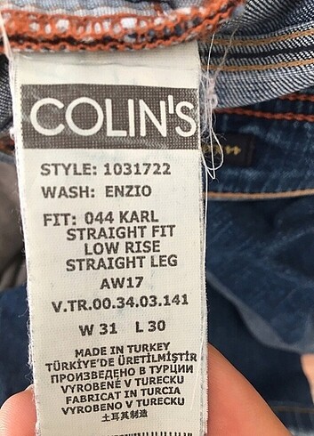 31 Beden colin's jean