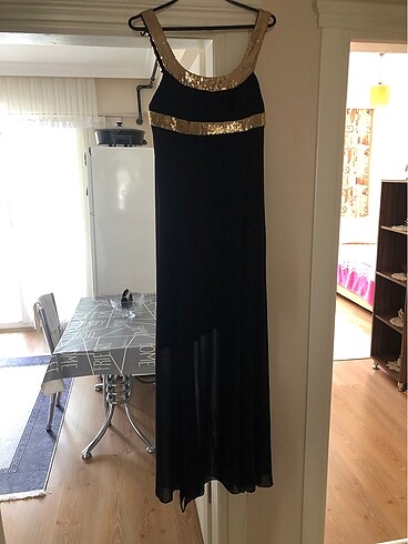 Siyah Şifon elbise
