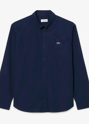 Lacoste Lacivert Klasik Gomlek