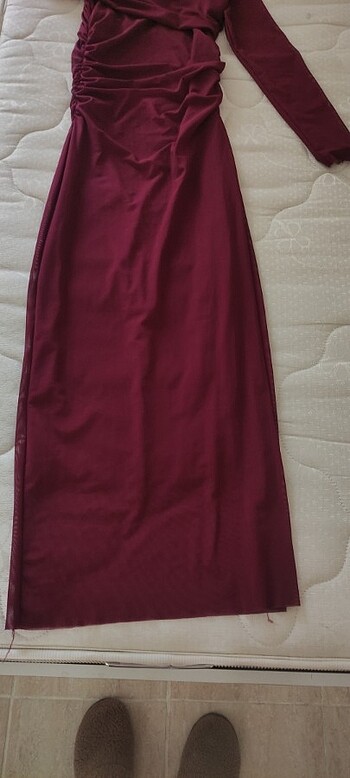 s Beden Bordo elbise