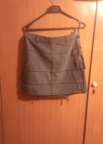 Twist Twist Gri Denim Mini Etek