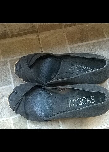 Vintage dolgu topuk ayakkabı