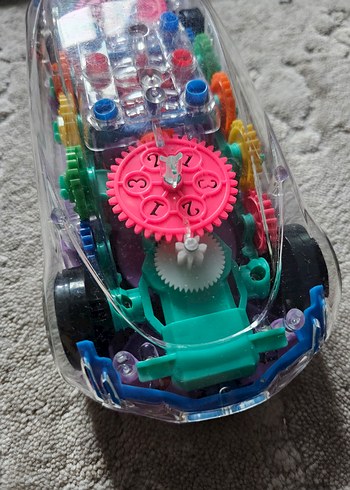 Renkli Şeffaf Dişli Oyuncak Araba - Görsel 3