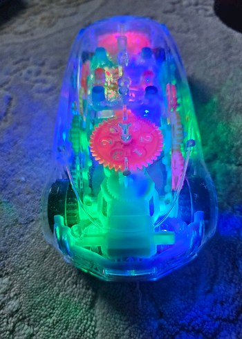 Renkli Şeffaf Dişli Oyuncak Araba - Görsel 2