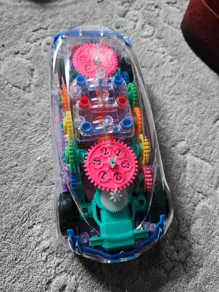 Renkli Şeffaf Dişli Oyuncak Araba - Görsel 5