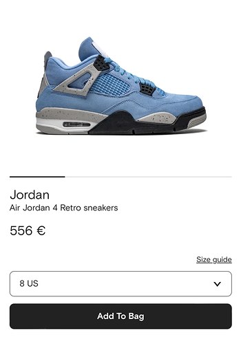 Nike Air Jordan 4 Retro University Blue