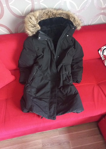 zara parka kaban M - Görsel 5