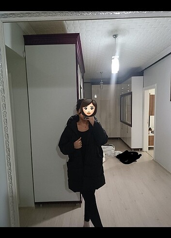 Robin kadın şişme siyah mont