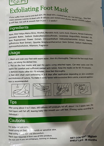 EGLPs Aloe Vera Ayak Maskesi 1 Çift - Görsel 3