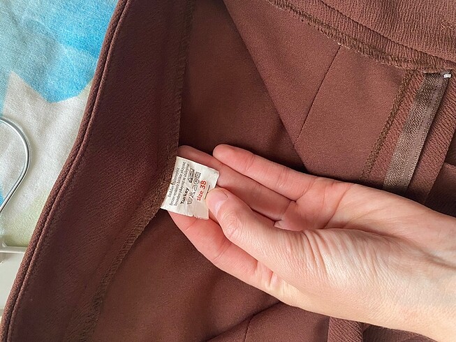 38 Beden kahverengi Renk Kumaş pantolon
