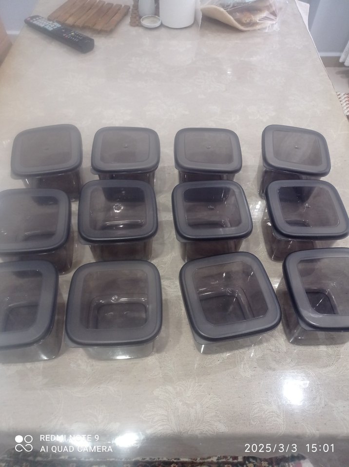 Kare Siyah Plastik Saklama Kabı - Görsel 2