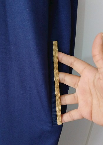 Fermuarlı Lacivert Uzun Ceket - Görsel 5