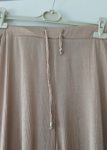 Bej Uzun Keten Kadın Takım Düğmeli - Görsel 6