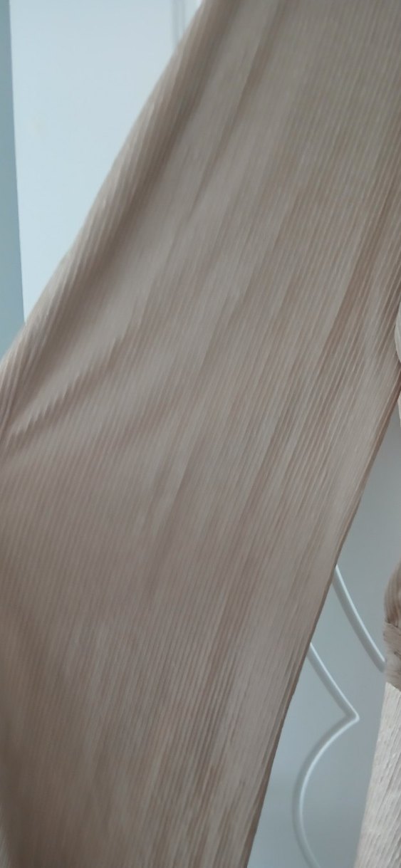 Bej Uzun Keten Kadın Takım Düğmeli - Görsel 3