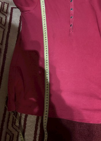 Kırmızı Düğmeli Uzun Kollu Kadın tshırt - Görsel 6