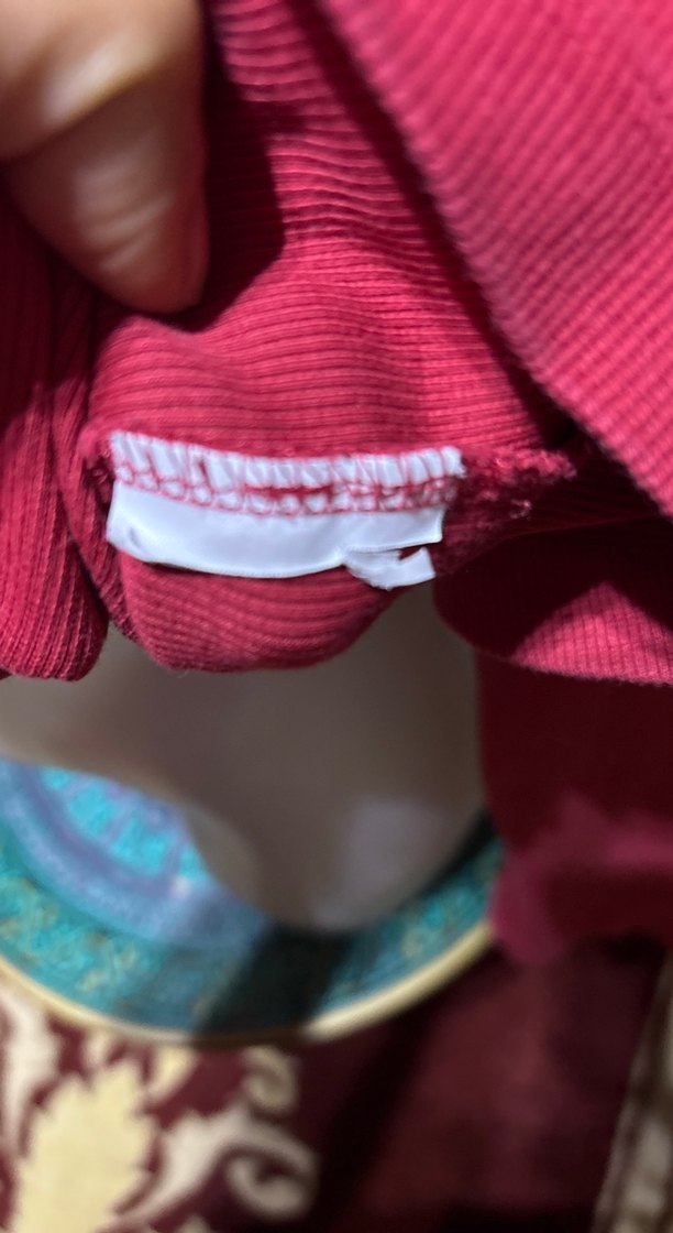 Kırmızı Düğmeli Uzun Kollu Kadın tshırt - Görsel 5