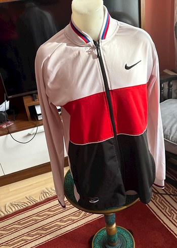 Kırmızı Siyah Erkek Fermuarlı Spor eşofman üstü - Görsel 5