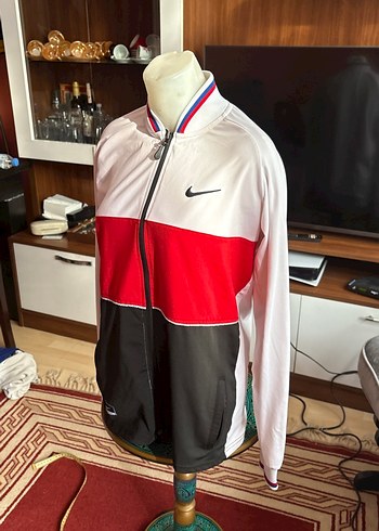 Kırmızı Siyah Erkek Fermuarlı Spor eşofman üstü - Görsel 4