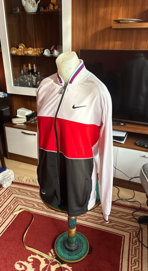 Kırmızı Siyah Erkek Fermuarlı Spor eşofman üstü - Görsel 4