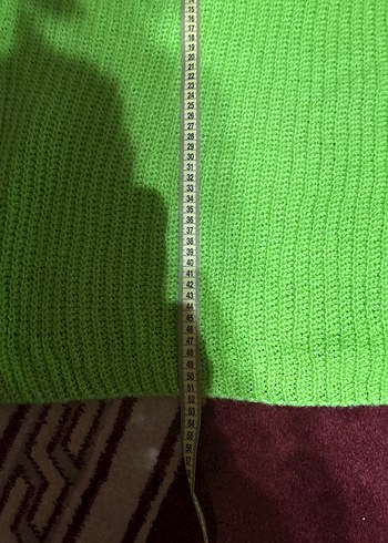 Yeşil Kadın Boğazlı Örgü Kazak - Görsel 3