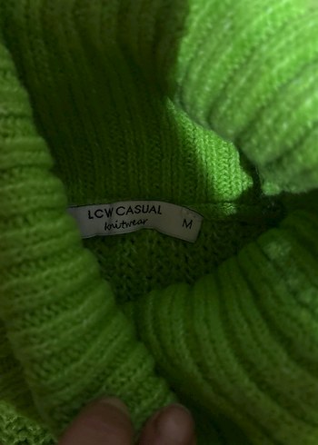 Yeşil Kadın Boğazlı Örgü Kazak - Görsel 5