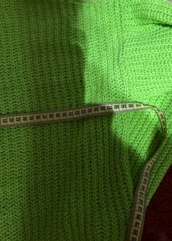 Yeşil Kadın Boğazlı Örgü Kazak - Görsel 4