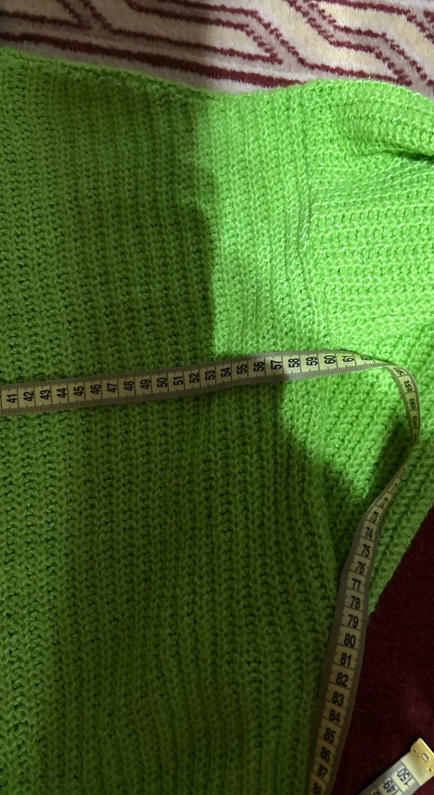 Yeşil Kadın Boğazlı Örgü Kazak - Görsel 4