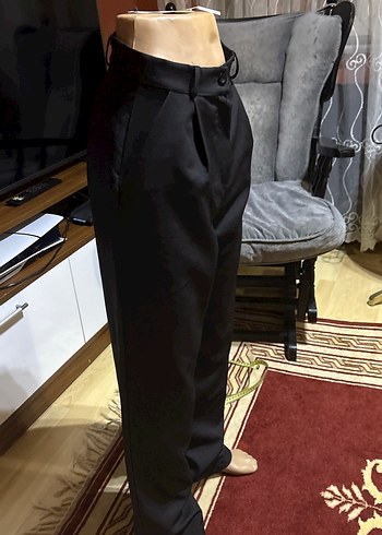 Siyah Kadın Kumaş Pantolon - Görsel 2