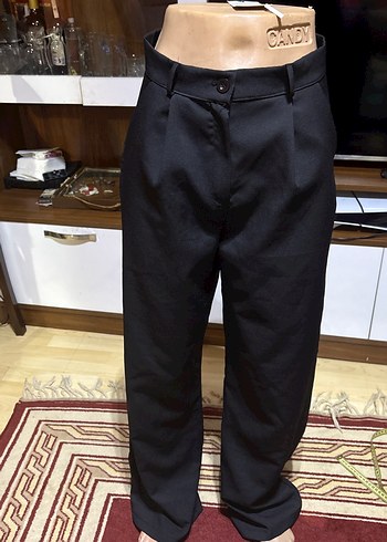 Siyah Kadın Kumaş Pantolon - Görsel 5